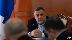 Nagorno-Karabakh - Ruben Vardanyan leads a cabinet meeting in Stepanakert, January 3, 2023.