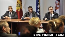Ministri unutrašnjih poslova Crne Gore, BiH i Srbije: Ivan Brajović, Sadik Ahmetović i Ivica Dačić