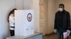 Nagorno-Karabakh -- A polling station in Stepanakert, March 31, 2020.