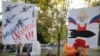 Акція протесту проти розміщення російської військової бази на території Білорусі, Мінськ, жовтень 2015 року