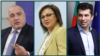 Бойко Борисов - лидер на ГЕРБ, Корнелия Нинова - председател на БСП и Кирил Петков - съосновател на "Продължаваме промяната". Колаж.
