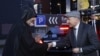 Estonia - Archbishop Vazgen Mirzakhanian greets Armenian Prime Minister Nikol Pashinian in Tallinn, April 27, 2025.
