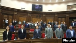Armenia -- Deputies from the My Step bloc attend a parliament session in Yerevan, September 9, 2019.