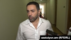 Armenia - Parliament deputy Artur Gevorgian speaks to journalists in Yerevan, 20 June 2018. 