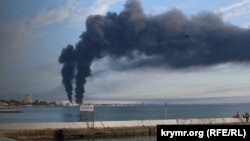 Пожежа у Феодосії після атаки БПЛА, 7 жовтня 2024 року