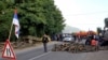  Lokalni Srbi su blokirali put Leposavić Mitrovica kao odgovor na zauzimanje prelaza od strane kosovske policije, 26. jul 2011.