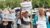 La un protest la Chișinău împotriva invalidării alegerilor de primar