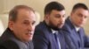 Ватажок угруповання ДНР Денис Пушилін і ватажок угруповання ЛНР Леонід Пасічник роблять заяву щодо зустрічі глав країн у нормандському форматі. Гредень 2019 року 