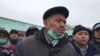 Работники Oil Construction Company во время голодовки протеста с требованием зарегистрировать Конфедерацию независимых профсоюзов. Актау, 18 января 2017 года.