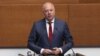 Премиерът Росен Желязков по време на парламентарния контрол в Народното събрание, 6 юни 2025 г.