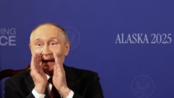 Очільник Росії Путін під час переговорів із президентом США Дональдом Трампом. Аляска, 15 серпня 2025 року