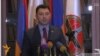 Вице-спикер Национального собрания Армении, пресс-секретарь РПА Эдуард Шармазанов на пресс-конференции, Ереван, 28 апреля 2016 г. 