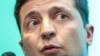 UKRAINE -- Ukrainian showman and comedian, and Presidential candidate Volodymyr Zelensky reacts at his campaign headquarters following a presidential elections in Kiev, Ukraine, on April 21, 2019. Ukrainians voted during the second round of Presidential e