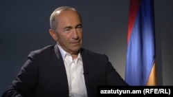 Armenia - Former president Robert Kocharian gives an interview to RFE/RL, Yerevan, 05Sep2015