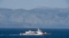 Një anije e marinës turke duke lundruar në ujërat e Detit Egje. Fotografi nga arkivi.
