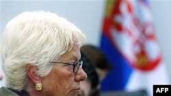 Carla Del Ponte prilikom posete Beogradu u junu 2007. godine. Arhivski snimak.