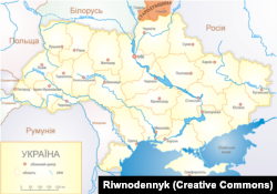 Стародубщина на мапі сучасної Східної Європи. Із 1919 року Стародубщина є частиною Росії