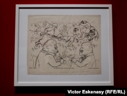 George Grosz Mapa politică de satire „Dumnezeu cu noi”; Fotolitografia „Comuniștii cad, devizele urcă”