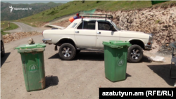 Armenia -- Protesters block a road leading to the Amulsar mine, July 2, 2018.