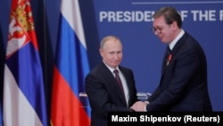 Путин и Вучич, 2019 год