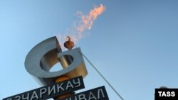 Открытие газопровода Дзуарикау-Цхинвали в августе 2009 года