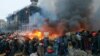 Революція гідності. Пам'ятник засновникам Києва на майдані Незалежності у столиці України. Київ, 20 лютого 2020 року