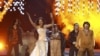 Ева Ривас во время репетиции перед финалом конкурса «Евровидение 2010», Осло, 28 мая 2010 г. 