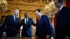 Secretarul de stat american Marco Rubio (centru-dreapta), ministrul francez de Externe Jean-Noel Barrot (stânga), ministrul britanic de externe David Lammy (centru-stânga) și directorul politic al Ministerului Afacerilor Externe al Germaniei, Gunter Sautter (dreapta).