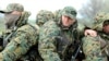 Georgian police repond to a mutiny outside Tbilisi