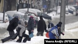 Sneg u Beogradu, 13.februar 2012.