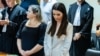 Moldova, Evghenia Gutul (right) at the court hearing where the governor of Gagauzia received a 7-year prison sentence