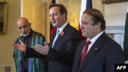 پخوانی تصویر : نواز شریف ، ډېوډ کېمرون او حامد کرزی