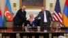 U.S. President Trump participates in a trilateral signing with Armenia's PM Pashinyan and Azerbaijan's President Aliyev, in Washington, D.C.
