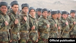 Armenia -- Army reservists begin weeklong training and exercises at a military base, 2April2011.