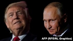 комбо-сурт Iамеркан президент Трамп а, Оьрсийчоьнан президент Путин а.