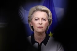 Ursula von der Leyen, az Európai Bizottság elnöke Brüsszelben, 2022. február 24-én