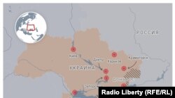 Harta atacurilor rusești în Ucraina.