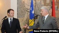 Duško Marković i Hajredin Kući na konferenciji za novinare, Podgorica, 25. maj 2011.