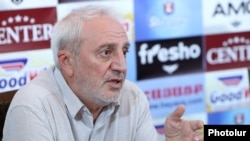 Armenia -- Aram Manukian, a senior member of the Armenian National Congress, at a news conference in Yerevan, August 23, 2019.