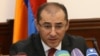 Armenia - Finance Minister Vartan Aramian at a news conference in Yerevan, 4Oct2016.