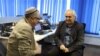 Vasile Botnaru și Petru Hadârcă în biroul Europei Libere, Chișinău, 12 decembrie 2019. 