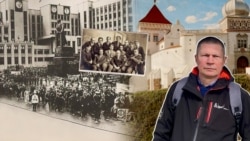 Фотакаляж. Уладзімер Лобач (справа).