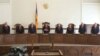 Armenia -- Constitutional Court Chairman Hrayr Tovmasian (C) reads out a ruling on an appeal lodged by former President Robert Kocharian, Yerevan, September 4, 2019.