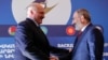 ARMENIA -- Belarusian President Alyaksandr Lukashenka (L) is welcomed by Armenia's Prime Minister Nikol Pashinian ahead of a meeting of the Supreme Eurasian Economic Council in Yerevan, October 1, 2019