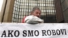 Sa jednog od radničkih protesta ispred zgrade Vlade Zeničko-dobojskog kantona, u Zenici.