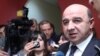 Armenia -- Minister Armen Movsisian with journalists, undated. 