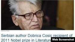 Lažna vijest o Nobelovoj nagradi za Dobricu Ćosića