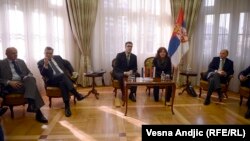 Vladimir Drobnjak i Suzana Grubješić tokom susreta u Beogradu