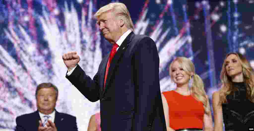 Trump, după ce a fost nominalizat drept candidat al republicanilor la președinția SUA, Cleveland, Ohio, 21 iulie 2016.