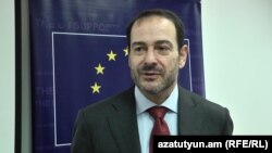 Armenia -- EU representative Luc Pierre Devigne in Yerevan. 16Oct., 2015